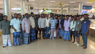 19 fishermen jailed in Sri Lanka reach Chennai